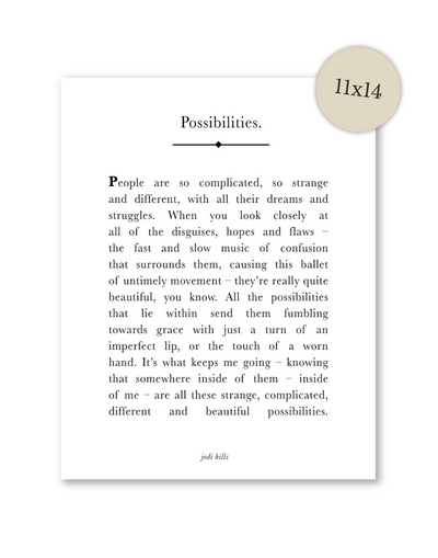 possibilities - printable