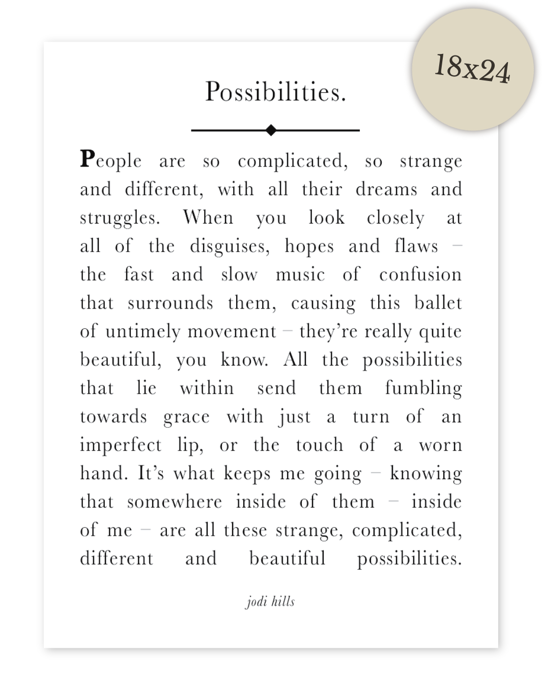 possibilities - printable