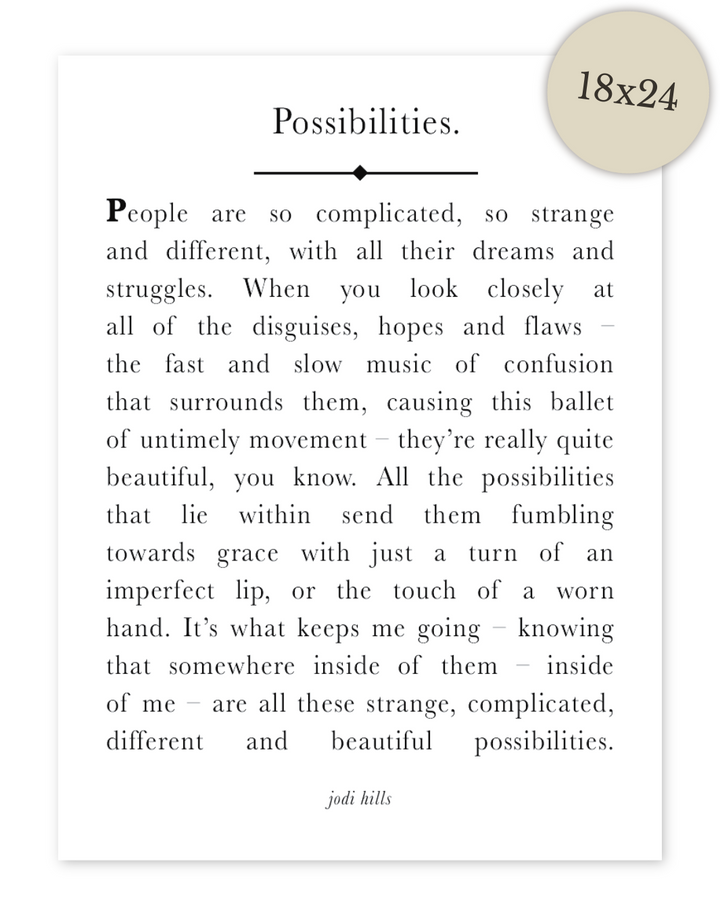 possibilities - printable