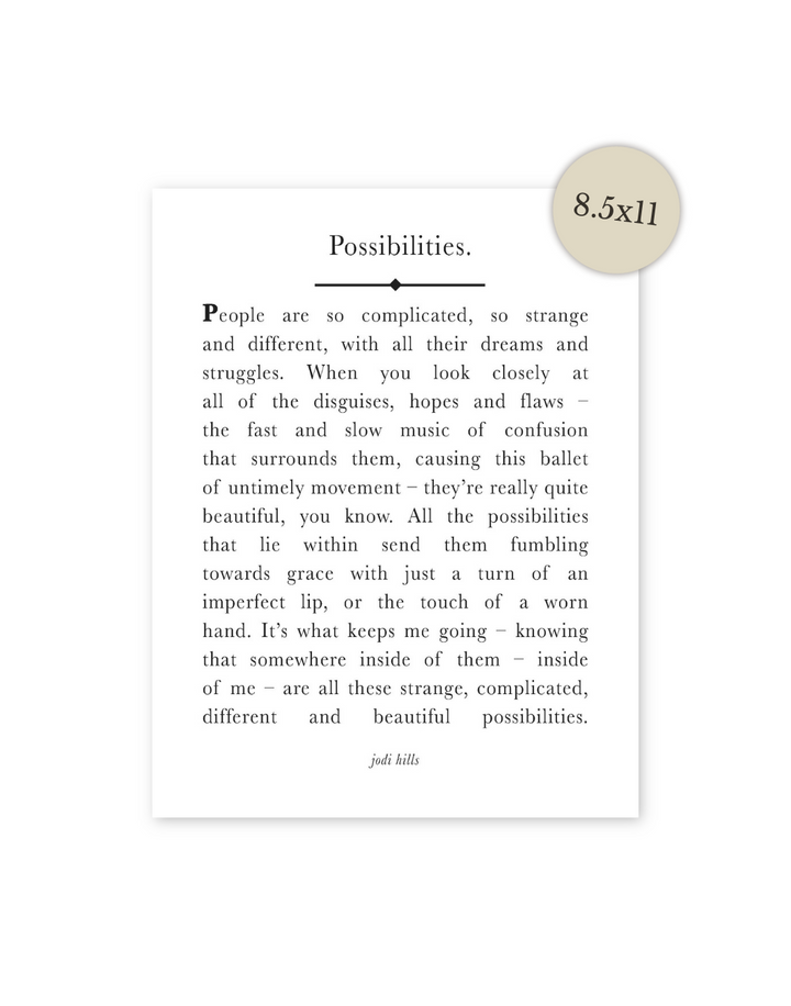possibilities - printable
