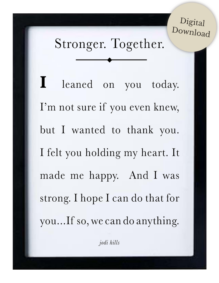 stronger together - printable