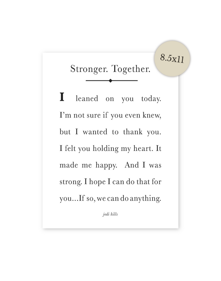 stronger together - printable