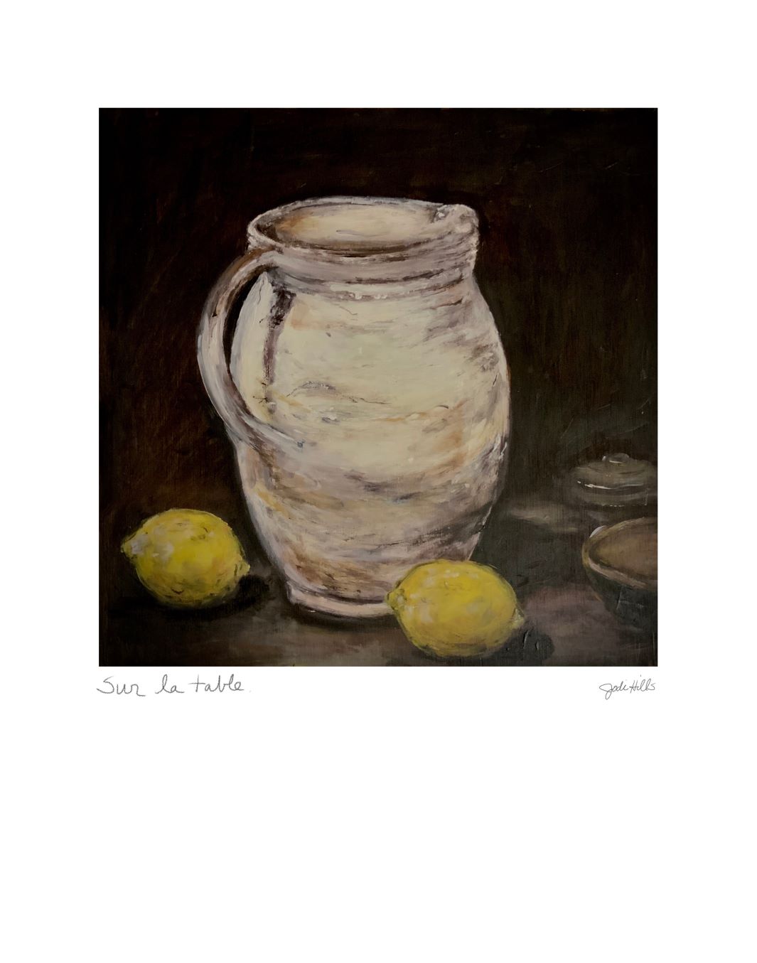 sur la table