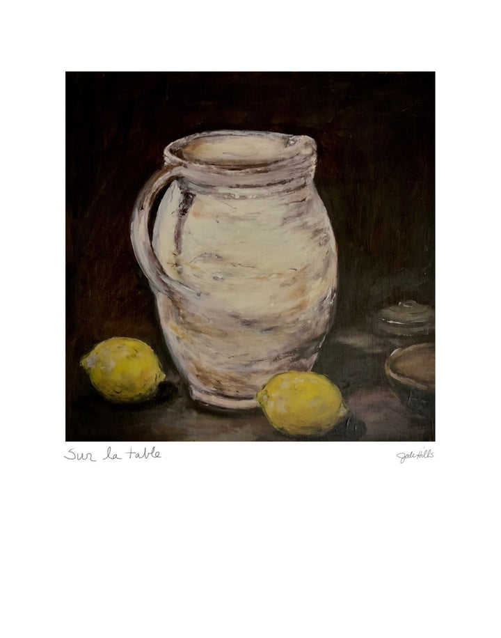 sur la table