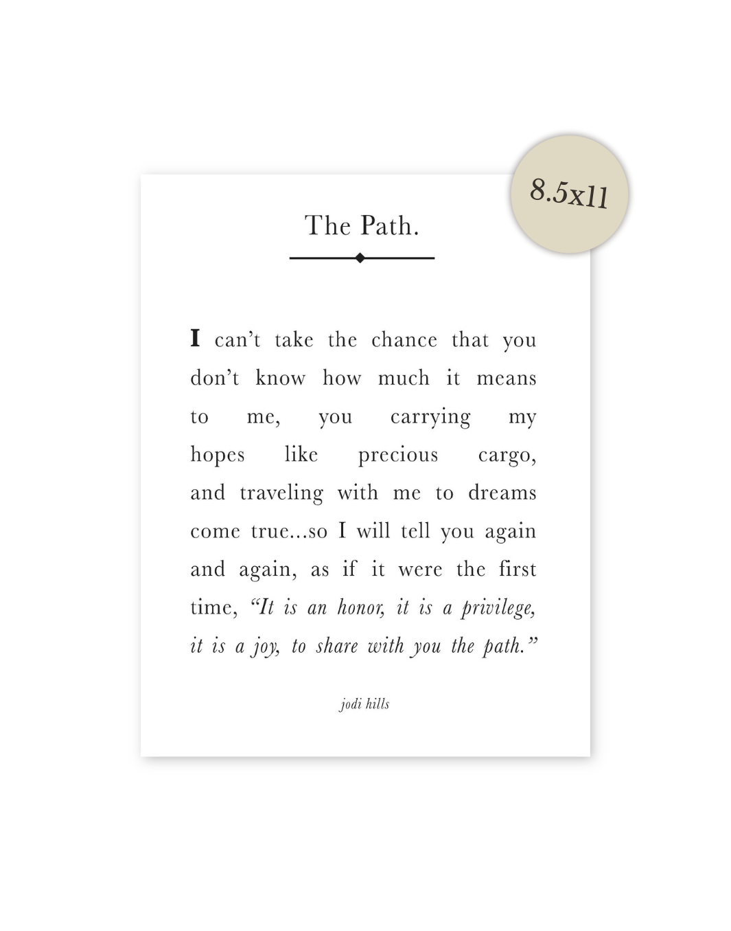 the path - printable