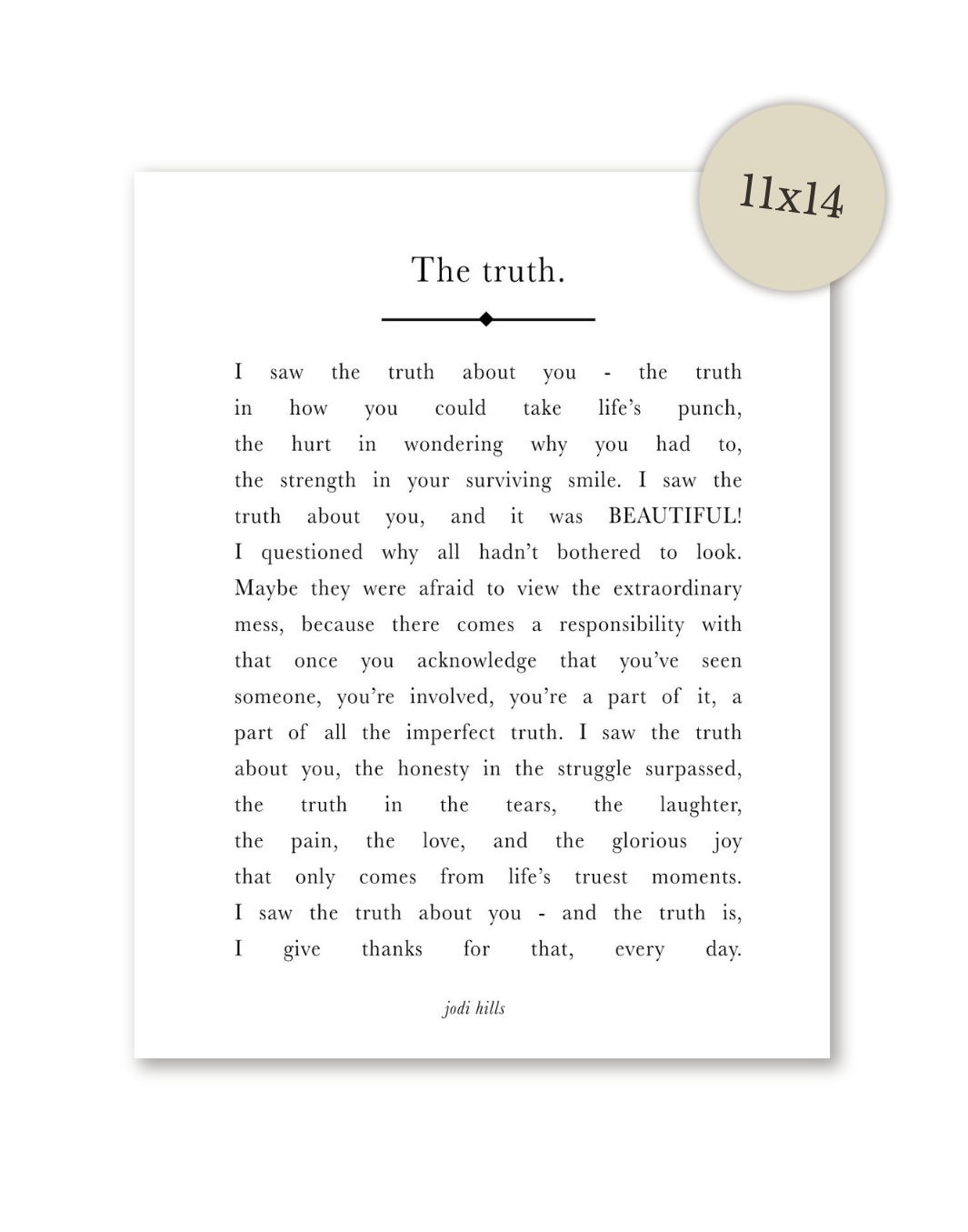 the truth - printable