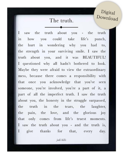 the truth - printable