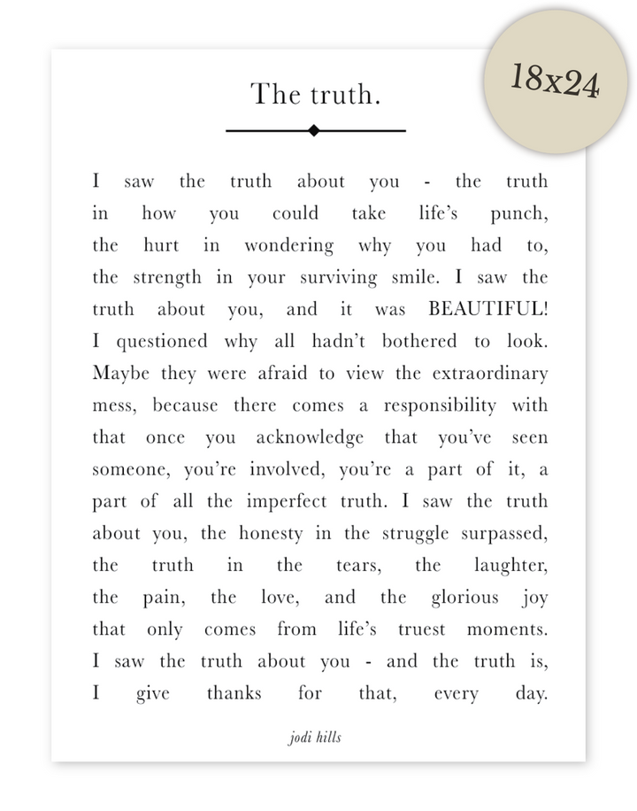 the truth - printable