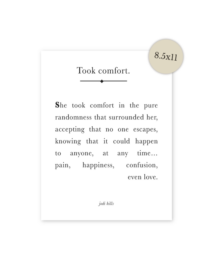 took comfort - printable
