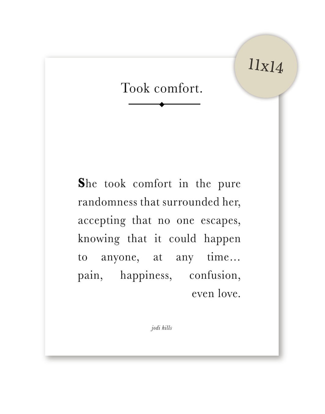 took comfort - printable