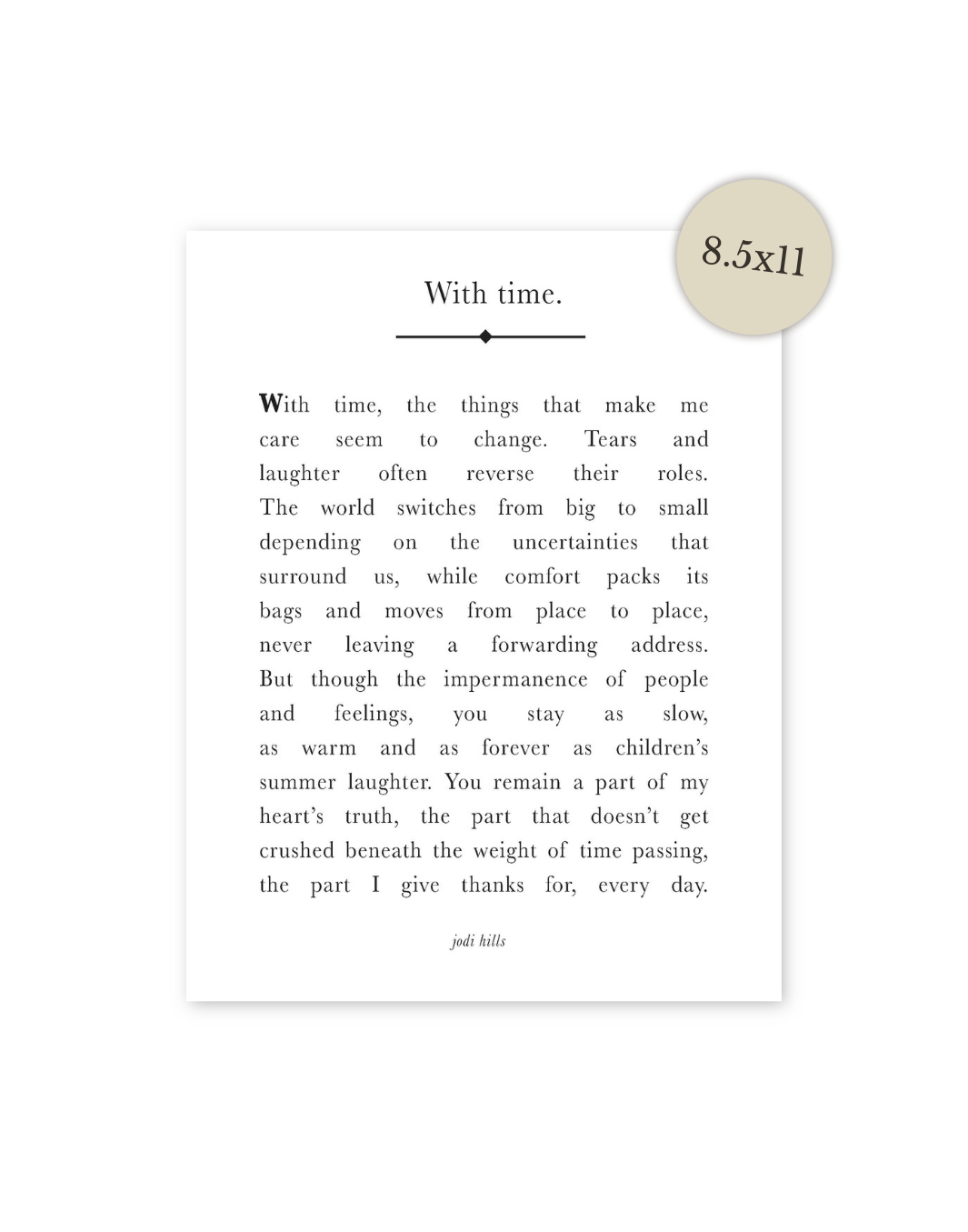 with time - printable